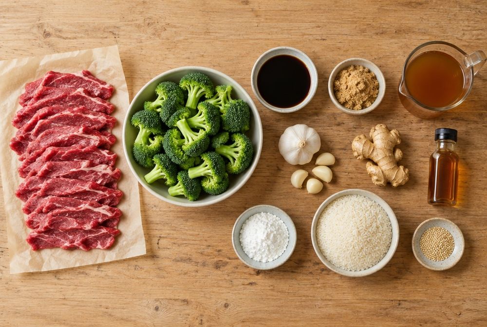 Ingredients for Beef and Broccoli