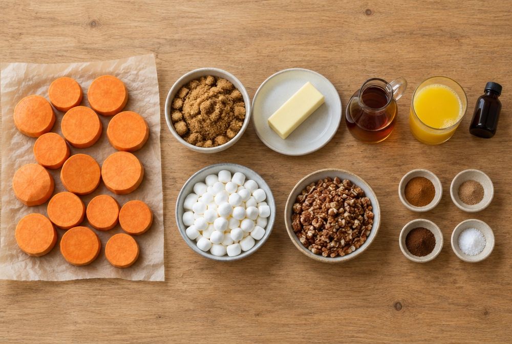 Ingredients for Candied Sweet Potatoes