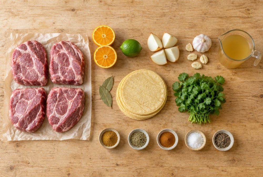 Ingredients for Carnitas