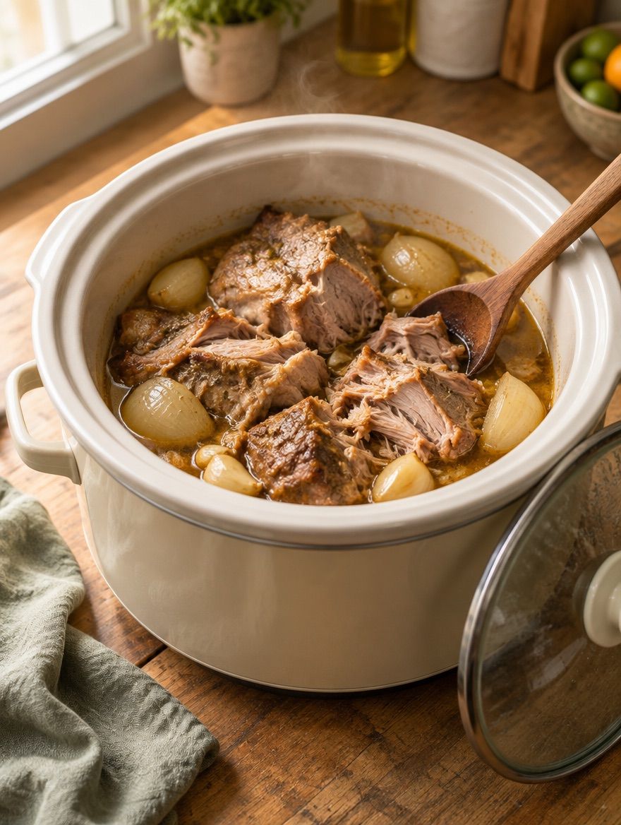 Carnitas in the slow cooker