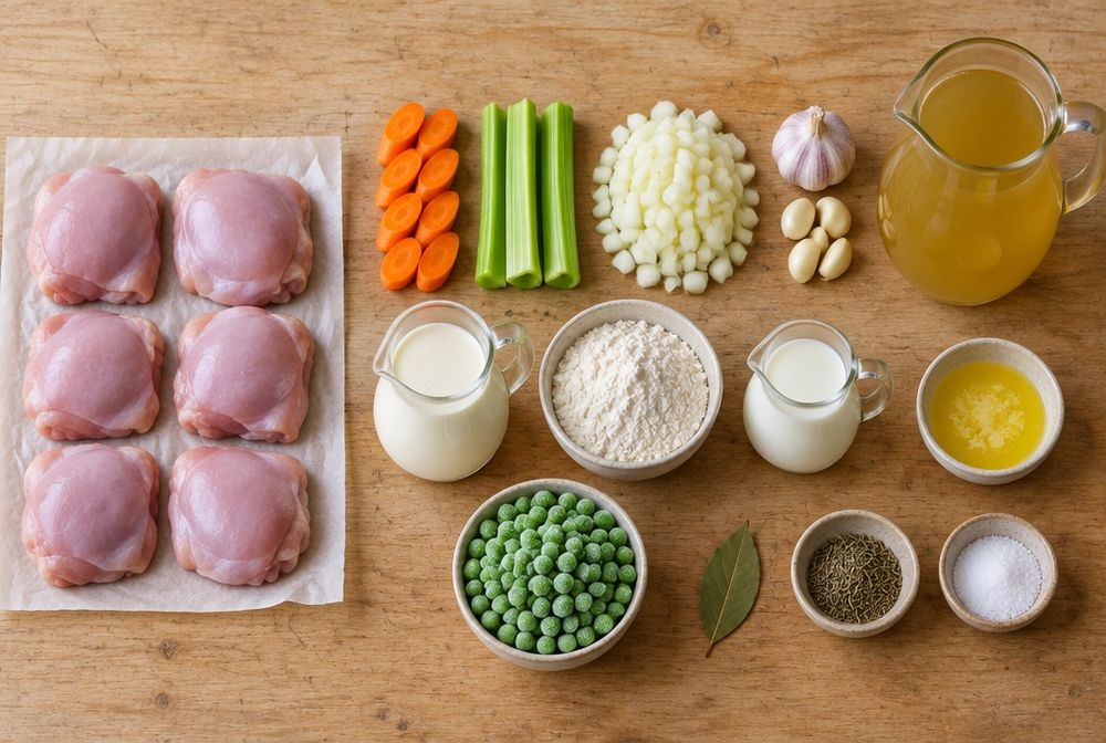 Ingredients for Chicken and Dumplings