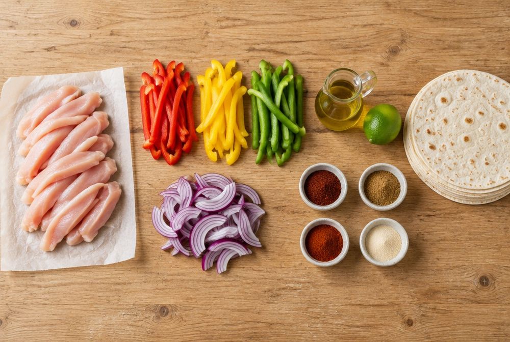 Ingredients for Chicken Fajitas
