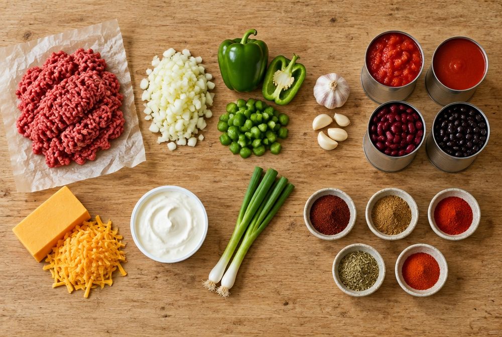 Ingredients for Classic Beef Chili