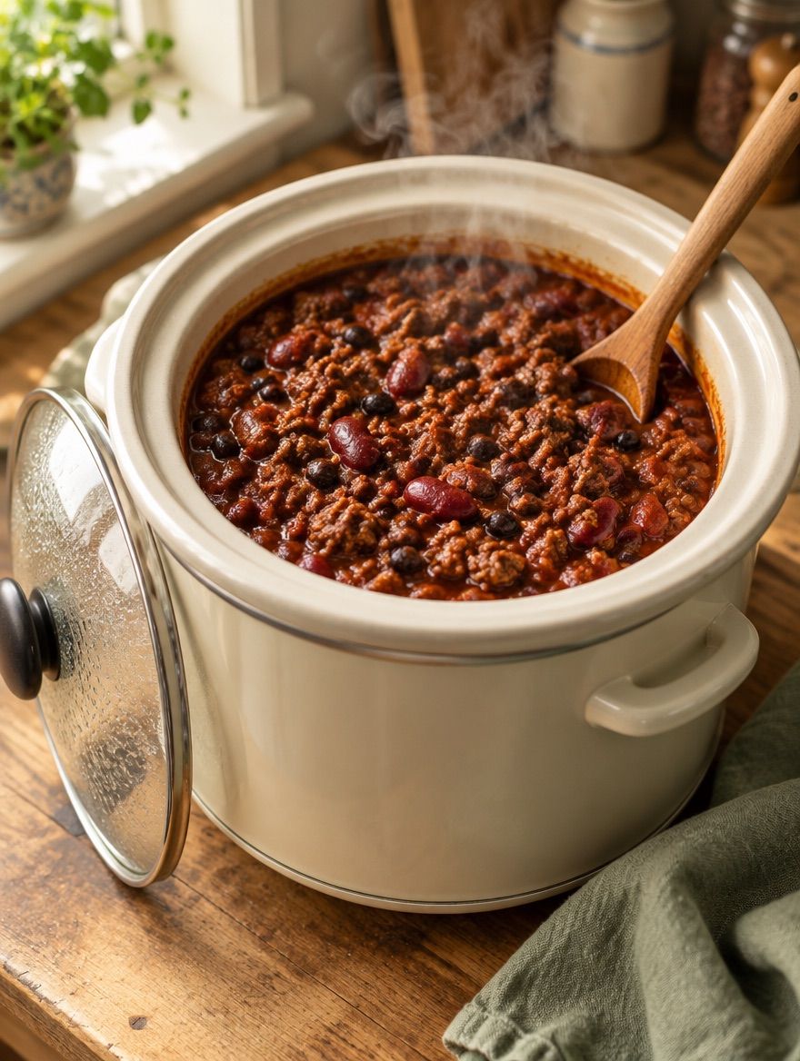 Classic Beef Chili in the slow cooker