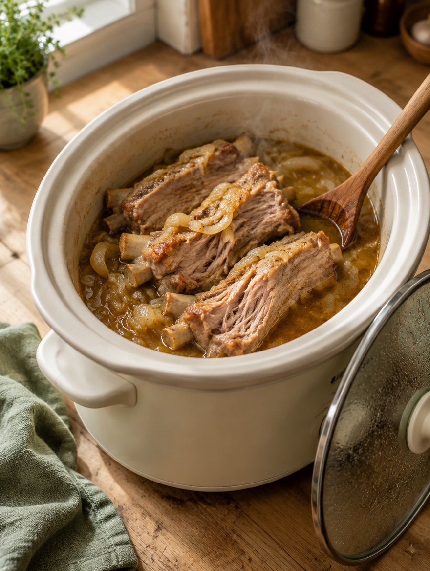 Country-Style Ribs in the slow cooker