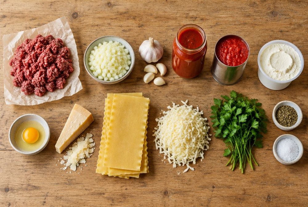 Ingredients for Crock Pot Lasagna