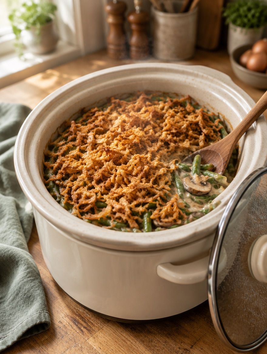 Green Bean Casserole in the slow cooker
