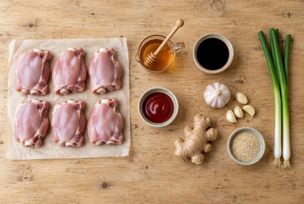 Ingredients for Honey Garlic Chicken Thighs