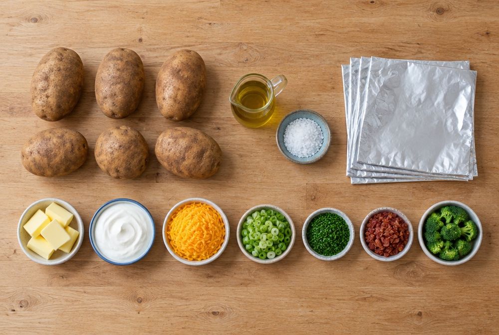 Ingredients for Loaded Baked Potato Bar