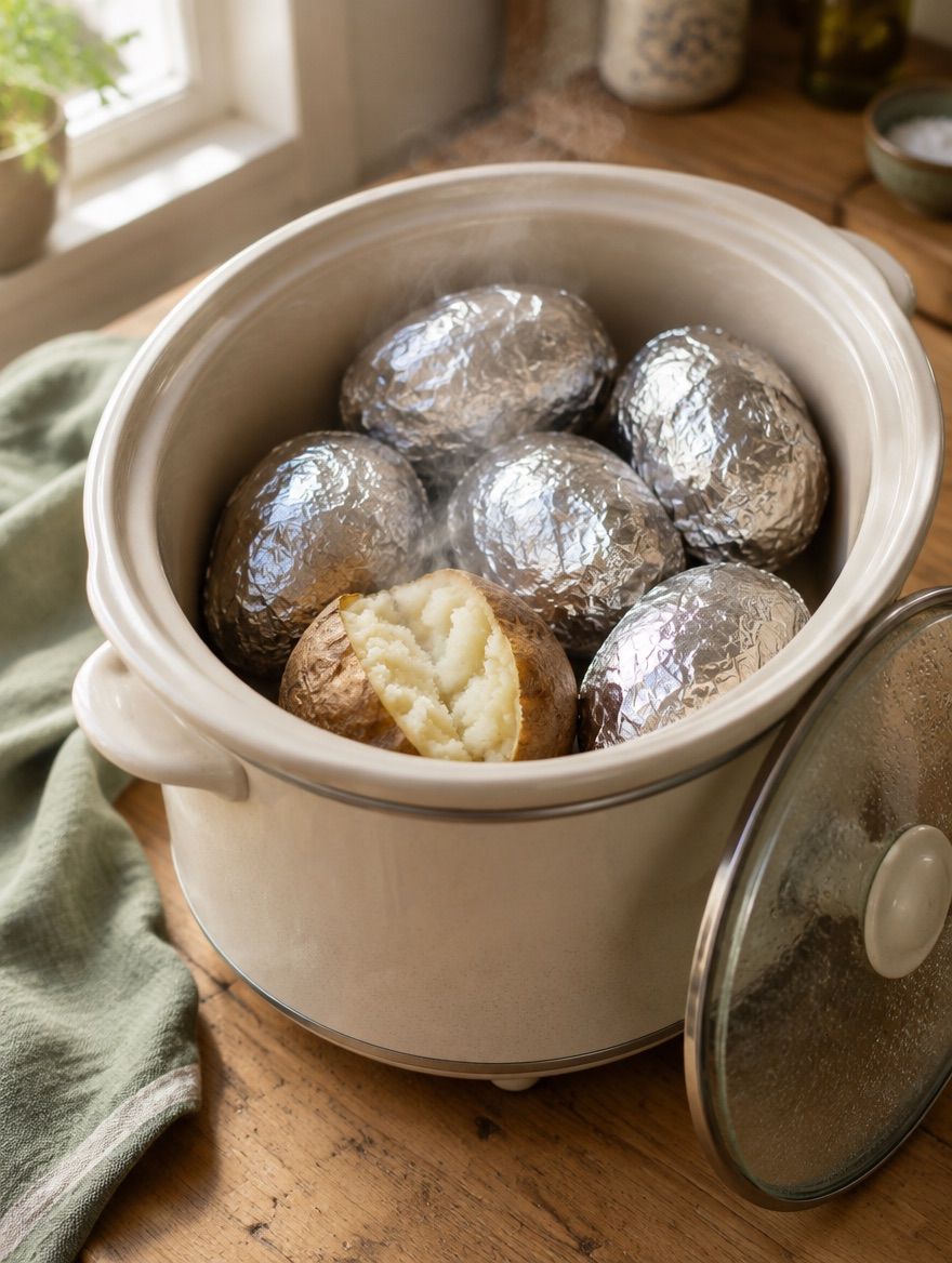 Loaded Baked Potato Bar in the slow cooker