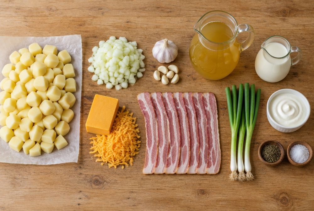 Ingredients for Loaded Potato Soup