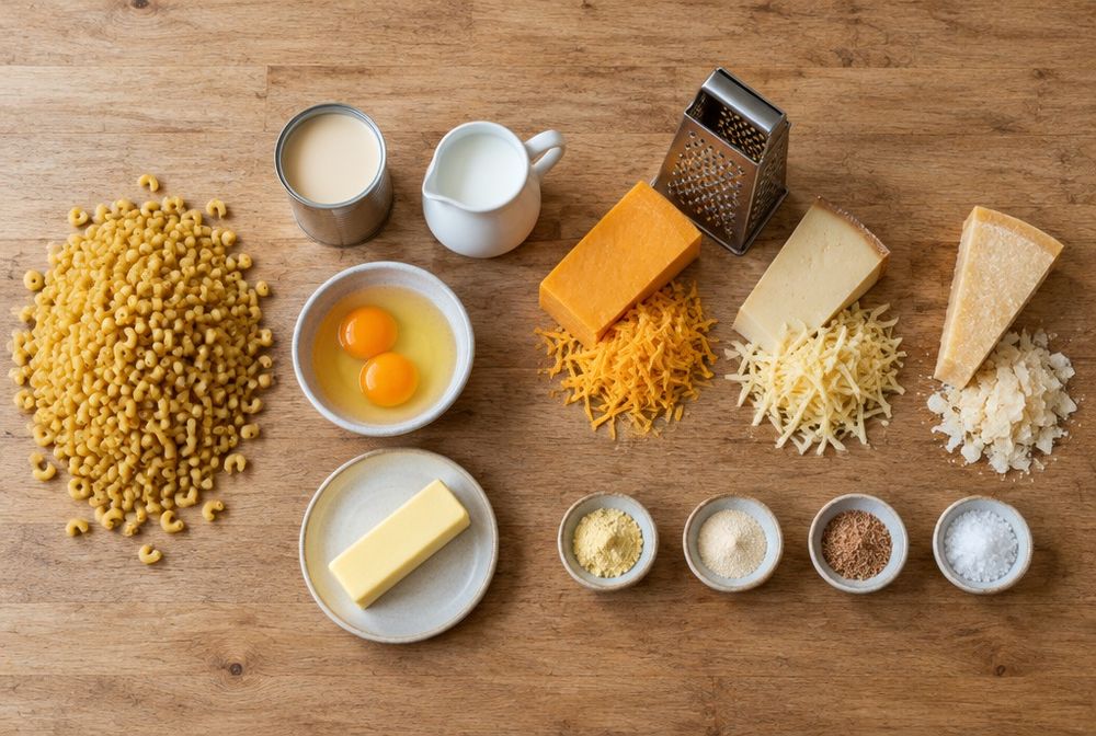 Ingredients for Mac and Cheese
