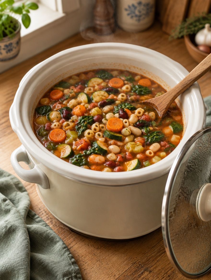 Minestrone in the slow cooker