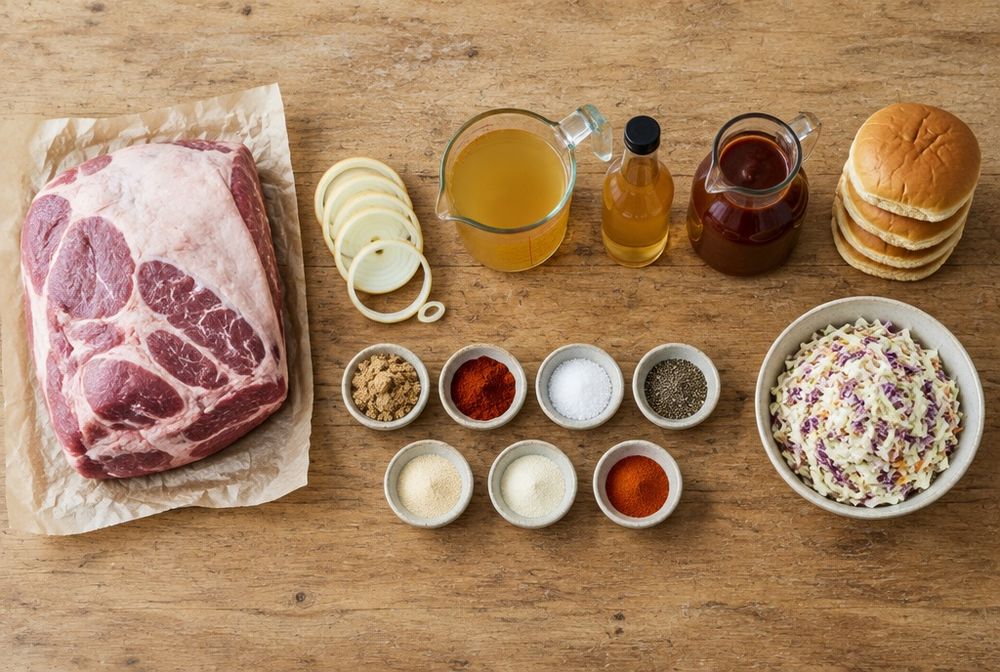 Ingredients for Pulled Pork Shoulder