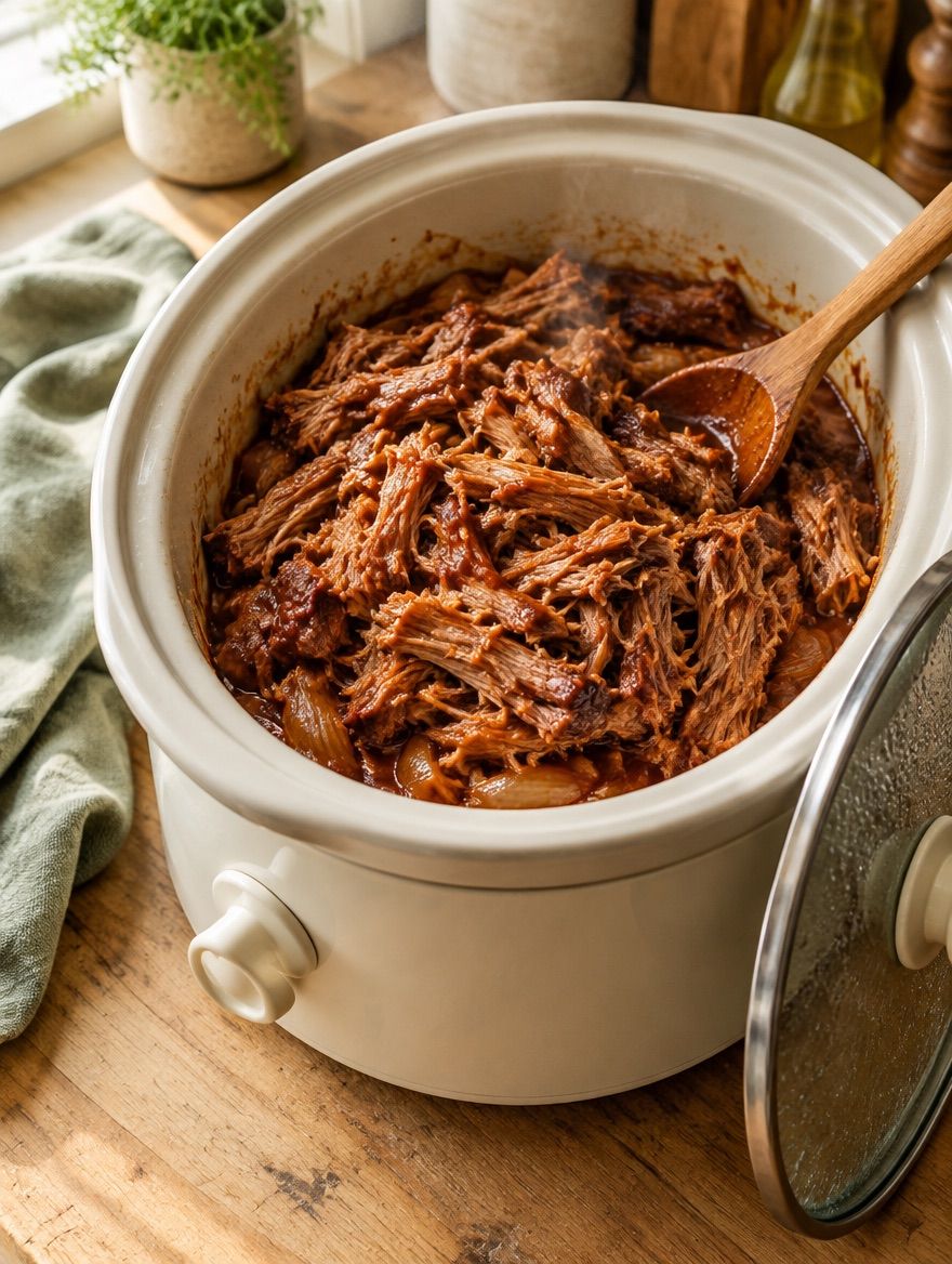 Pulled Pork Shoulder in the slow cooker