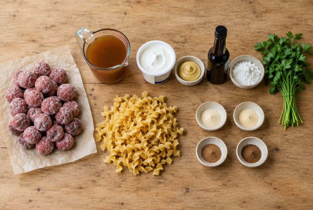 Ingredients for Swedish Meatballs