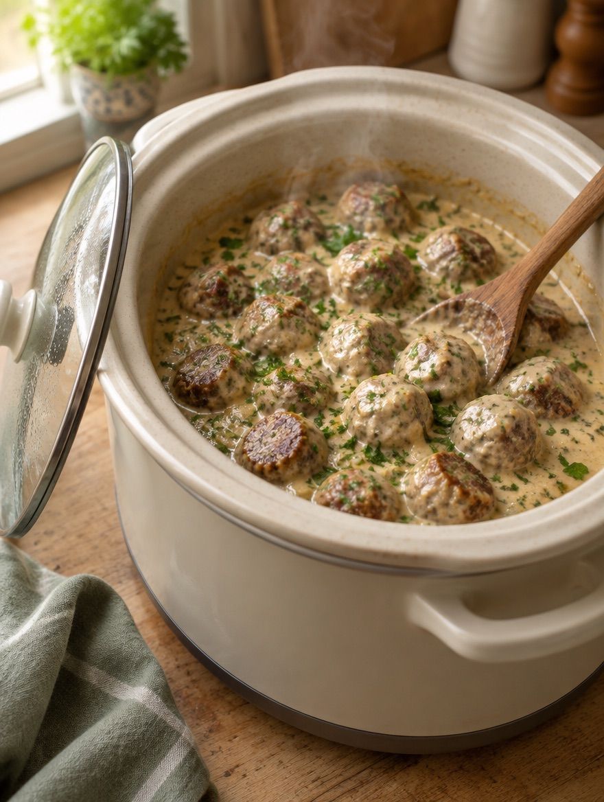 Swedish Meatballs in the slow cooker