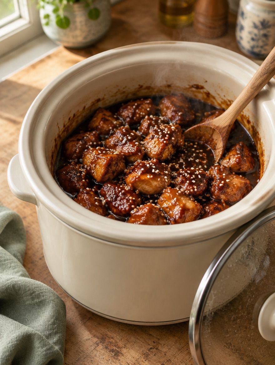 Teriyaki Chicken and Rice in the slow cooker