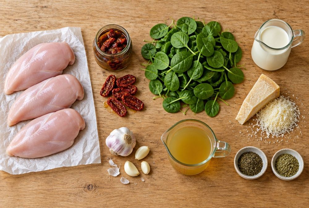 Ingredients for Tuscan Chicken